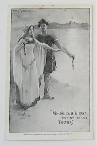 MMyra Luxmoore's card published by the Conservative and Unionist Women's Franchise Association