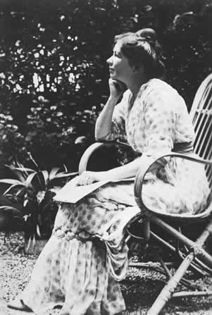 Christabel Pankhurst relaxing in France