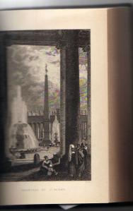 Colonnade of St PEter's from 'Rome in the Nineteenth Century'