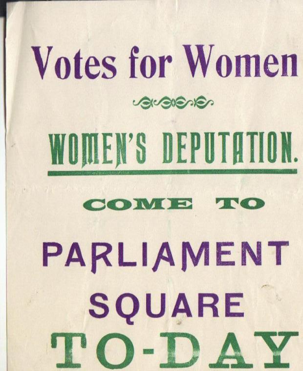 Kate's invitation from the WSPU to attend the protest, Friday November 1910