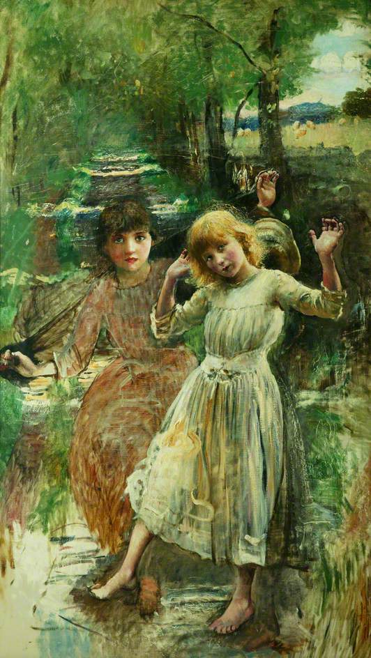 'Crossing the Stream' by Annie Swynnerton. Manchester City Art Gallery Coleciton. Photo courtesy of MCAG and BBC Your Paintings with the Public Catalogue Foundation