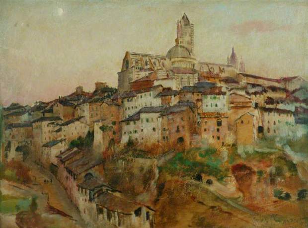 'The Town of Siena' by Annie Swynnerton, Manchester City Art Gallery Collection, photo courtesy of MCAG, BBC Your Paintings and the Public Catalogue Foundation