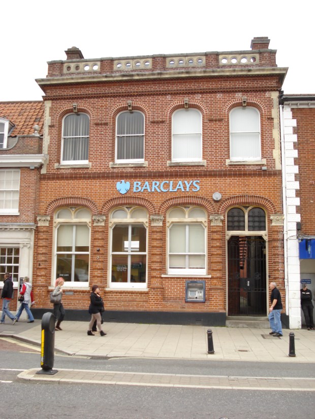 Formerly the Dereham branch of the London and Provincial Bank
