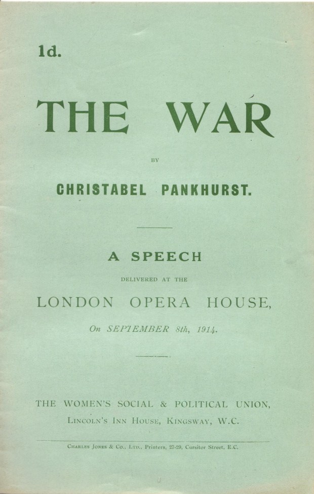 Pankhurst The War 001