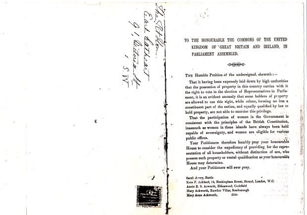 This is the petition exhibited in 'Endless Endeavours'.