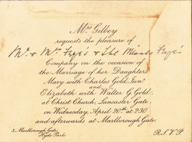 Gilbey - Gold wedding