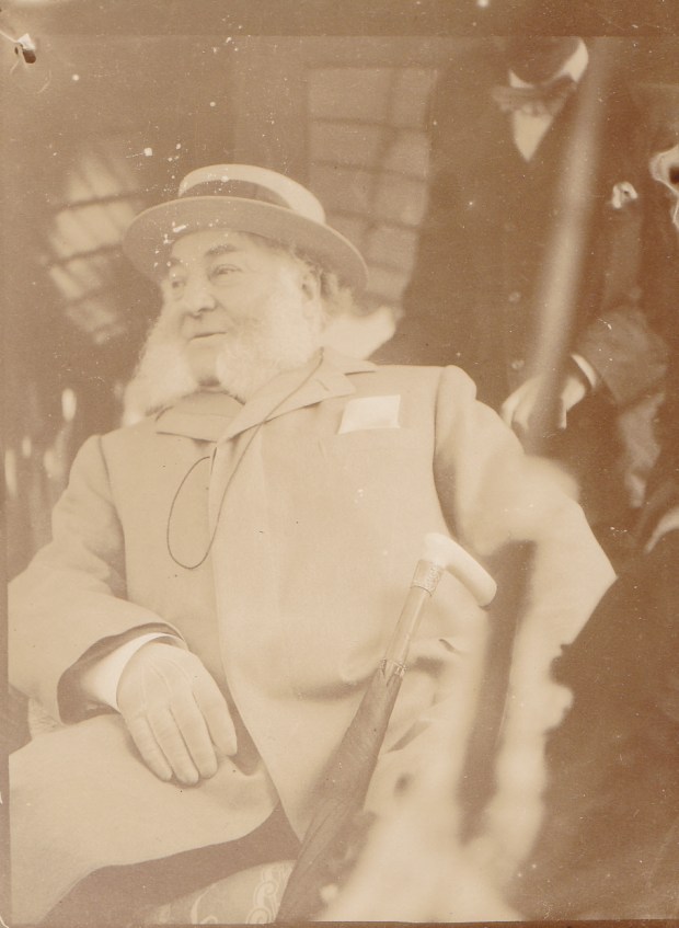 William Whitelely 'the Universal Provider' on board the Fryes' launch on the Thames in the good.old days