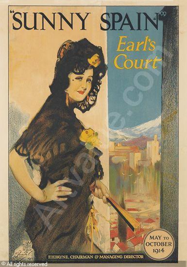 Poster for the Anglo-Spanish Exhibition (image courtesy of Swann Galleries, NY)