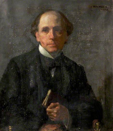 William Poel, by Alfred Aaron Wolmark, 1907, Royal Shakespeare Company Collection, the artist's estate; (c) Mrs Diana S. Hall; Supplied by The Public Catalogue Foundation