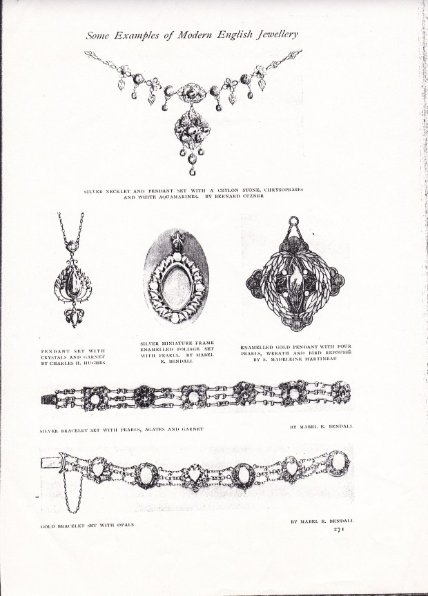 Lena's pendant - second row far right - illustrated in 'The Studio', 1914
