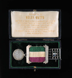Helen Watts' suffragette memorabilia (courtesy of Christie's website)