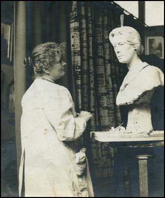 Edith Downing in her studio