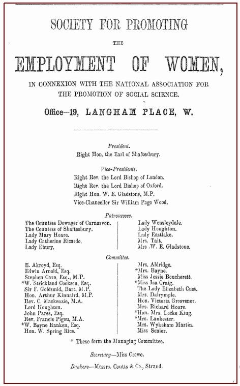 Notice that appeared in the Alexandria Magazine, May 1st, 1864. NB Isa Craig as member of the committee
